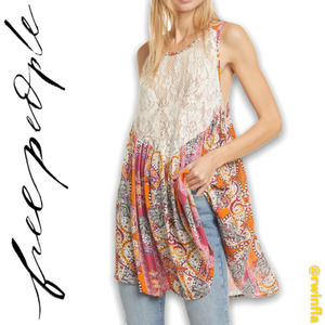 Free People Mini Dress Count Me In Trapeze Boho